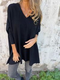 Helena | Damen Pullover Winter klassisch elegant - Schwarz