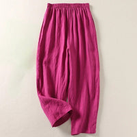 Ljupka – Leichte Hose Aus Baumwolle Und Leinen - Rosa