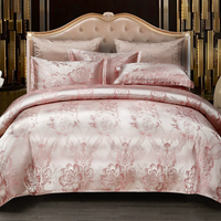 Bettwäsche Satin Luxus Blumenmuster Set - Blumenduft – Roségold