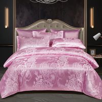 Bettwäsche Satin Luxus Blumenmuster Set - Sophie Garden – Rosa