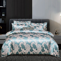 Bettwäsche Satin Luxus Blumenmuster Set - Rote Spinnenlilie – Seeorchidee
