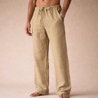 Eligio | Herrenhose mit Kordelzug und Taschen - Creme