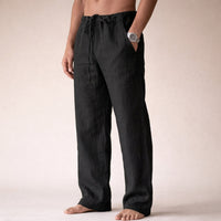 Eligio | Herrenhose mit Kordelzug und Taschen - Schwarz