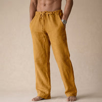 Eligio | Herrenhose mit Kordelzug und Taschen - Gold