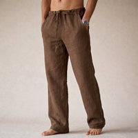 Eligio | Herrenhose mit Kordelzug und Taschen - Braun