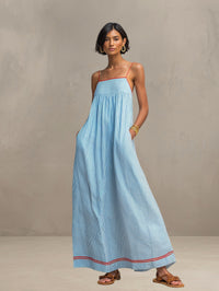 Janne | Sommer-Maxikleid - Blau