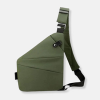 Liv | Sichere Schultertasche aus Nylon - Grün