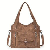 Franky | Vintage-Schultertasche - Braun