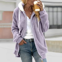 Chloe - Komfortable Damenjacke mit Kapuze - Lila