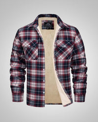 Marcel | Herren Sherpagefütterte Hemdjacke - Rosa