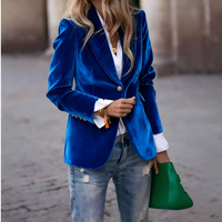 Lyliane - Bequeme Damenjacke mit Knöpfen - Blau