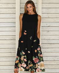 Denique - Vintage-inspiriertes Midikleid - Schwarz