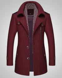 Noah | Herren Klassischer Langer Parka - Rot