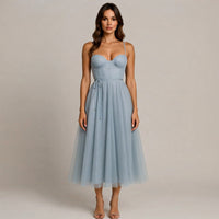 Cynthia - Elegantes und Schickes Midikleid - Blau