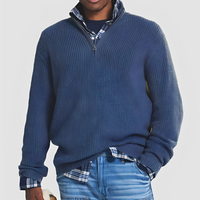 Constantine - Bequemer Herrenpullover mit Reißverschluss - Blau