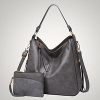 Allison | Damen Schicker Vielseitiger Leder Tasche - Grau 1
