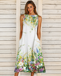 Denique - Vintage-inspiriertes Midikleid - Grün