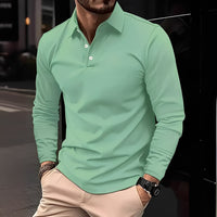 Deacon - Bequemes Langarm-Poloshirt für Herren - Grün