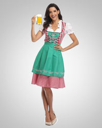 Greta | Damen Zeitloses Trachten Dirndl Midikleid - Grün