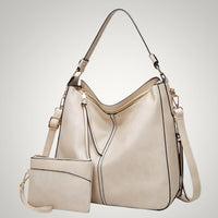 Allison | Damen Schicker Vielseitiger Leder Tasche - Beige 1