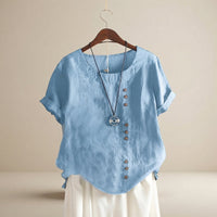 Jayla - Stilvolle Leichte Bluse - Blau