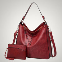 Allison | Damen Schicker Vielseitiger Leder Tasche - Rot 1