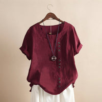 Jayla - Stilvolle Leichte Bluse - Rot