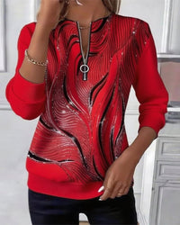 Clara | Damen Pullover casual stilvoll & modern - Rot