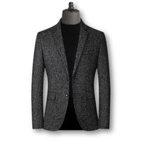 Lukas | Eleganter Herrenblazer im Tartan-Stil - Schwarz