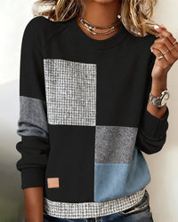Julia | Casual Damen Pullover modern & farbig getragen - Schwarz