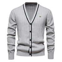 Sam - Elegante Strickjacken für Herren - Grau