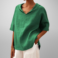 Alissa - Lässige, Locker Sitzende Bluse - Grün