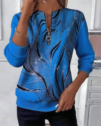 Clara | Damen Pullover casual stilvoll & modern - Blau