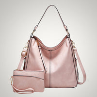 Allison | Damen Schicker Vielseitiger Leder Tasche - Rosa 1