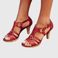 Kira | Kraftvolle Sandalette - Rot