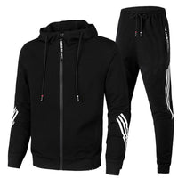 Éthan - Bequemer zweiteiliger Trainingsanzug - Schwarz