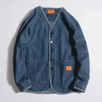 PHILIPPE - Französischer Vintage-Jeansjacke für Männer - Blau