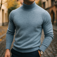 Klara | Eleganter Merinowollpullover für Damen - Grau-Grün