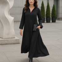 Emmi - Damen Maxikleid für den Abend mit elegantem Schnitt - Schwarz