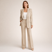 Nadine | Damen Klassiker Zweiteiliger Anzug - Beige