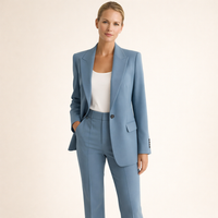 Nadine | Damen Klassiker Zweiteiliger Anzug - Blau