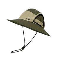 Faltbarer Outdoor-Sonnenhut mit UV-Schutz UPF 50+ - Armeegrün