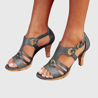 Patrycja | Damen Bequeme Absatzschuhe – Komfort Pumps Alltagstauglich - Gray