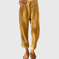 Mara | Damen Cordhose stylisch modern elegant - Gelb