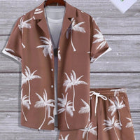 Frank | Herren Tropical Sommerhemd Set - Hellbraun