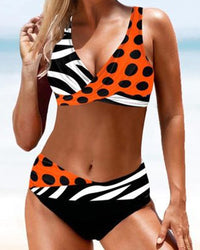 Eva - farbenfrohes, verspieltes Bikini - Orange