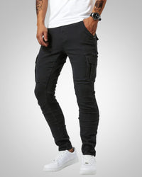 David | Herren Lässige Slim Fit Hose - Schwarz