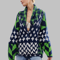 Laura | Zeitloser Damencardigan in soften Materialien - Grün