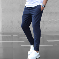 Aljure - Bequeme Slim-Fit-Hosen für Herren - Marineblau
