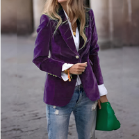 Lyliane - Bequeme Damenjacke mit Knöpfen - Violett
